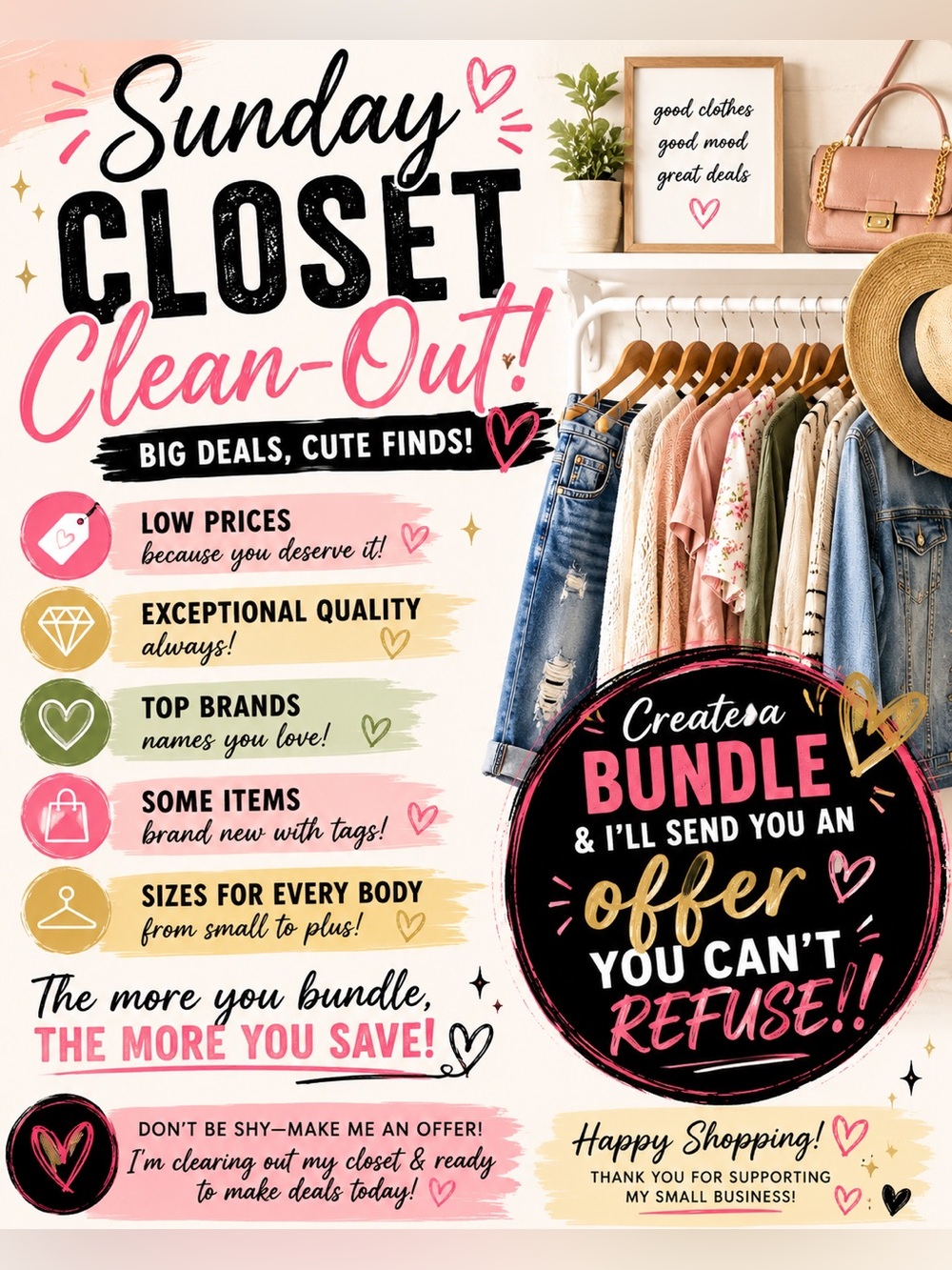 Sunday Closet Clean-Out Bundle Offer